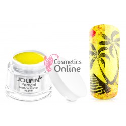 Gel UV Jolifin cu sclipici Rainbow Glitter Yellow 5 ml + 1 Pigment Oglinda Cadou